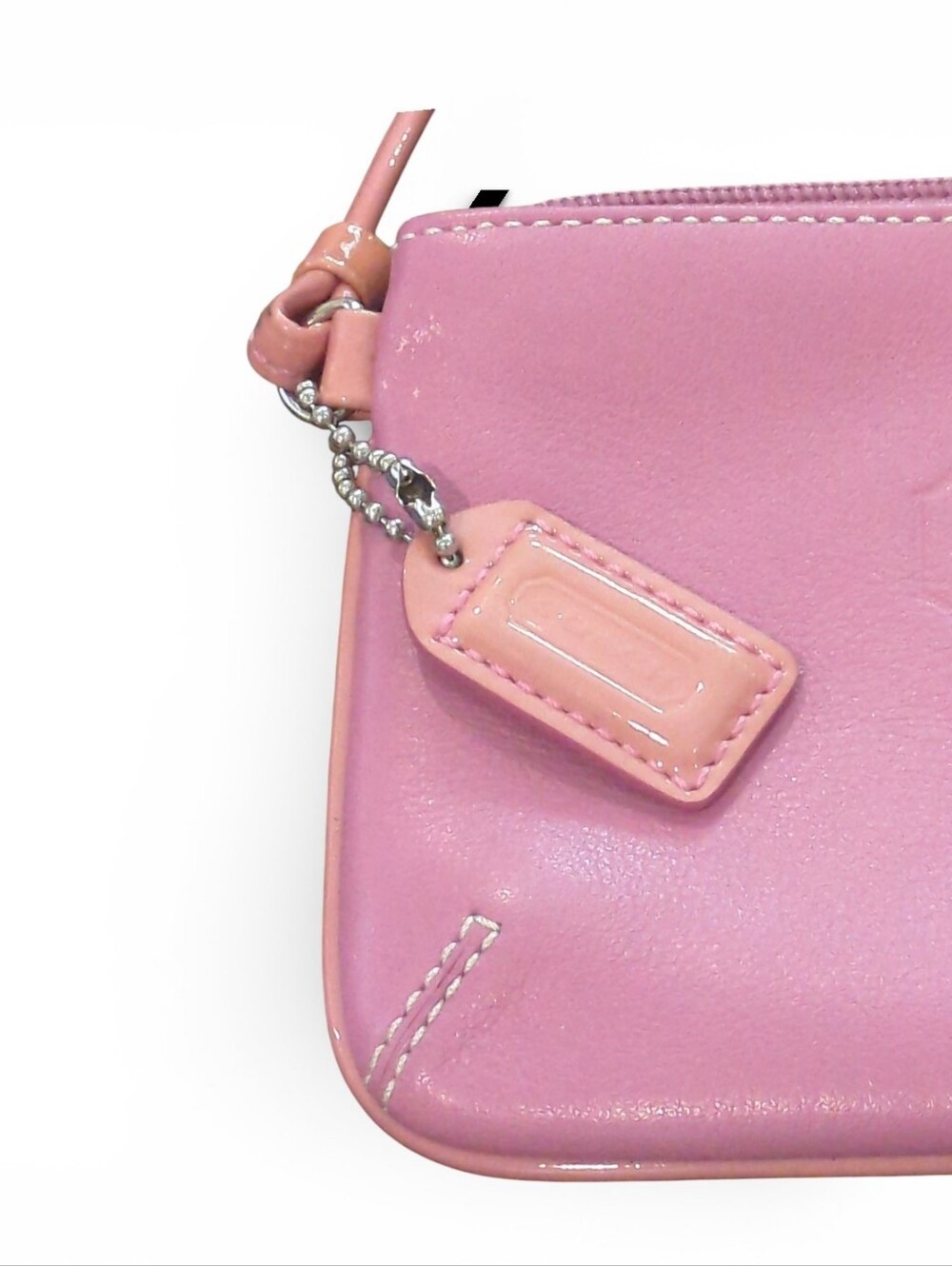 EUC Coach 1941 Pink Leather Wristlet with Pink Patent Leather Trim - Picture 4 of 4